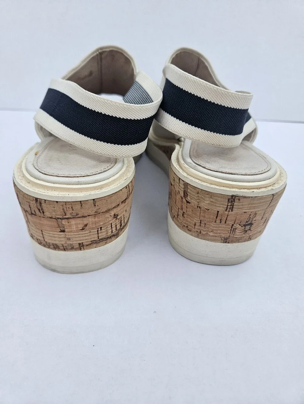Cecelia New York White Leather Platform Wedge Sandals - Size 6.5